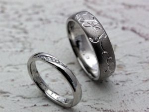 彫り&パヴェ ペアリング 彫り&パヴェ ペアリング