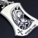 マリア像モチーフのペアペンダント